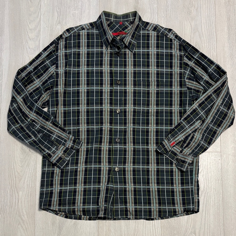 🔥BUNDLESALE Men's L Signum Plaid Button-Down Casual Shirt